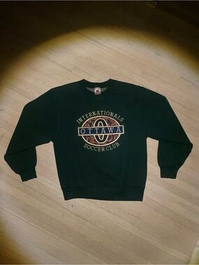 Fruit of the Loom Black Ottawa Internationals Crewneck Sweatshirt